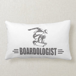 Humorous Skateboarding Lumbar Pillow