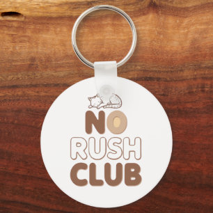 Humorous Slow Living and Lazy Day Keychain