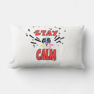 HUMOROUS STAY CALM LUMBAR PILLOW
