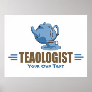 Humorous Tea Lover's Teapot Tea Cup Poster