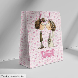 Humorous wedding gift bag for couple