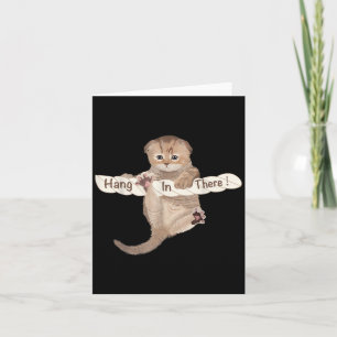 Humorus Cats Cute Cat Hang In There Motivational & Card