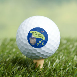 Humour 19TH Hole Wine Time Putt Initials Golf Ball