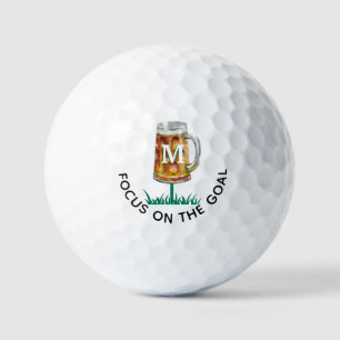 Humour 19th Tee Beer Mug Monogram Golf Balls