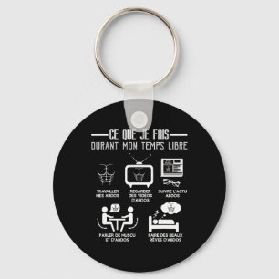 Humour Abs Bodybuilding Free Time Work 6-packs  Keychain