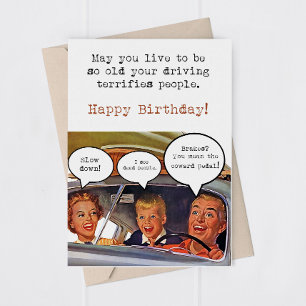 Humour Adult Driving Birthday Greeting Card