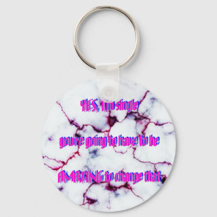 Humour - Amazing & Single Keychain