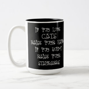 Humour Amoureux des chats Mug à café à deux tons