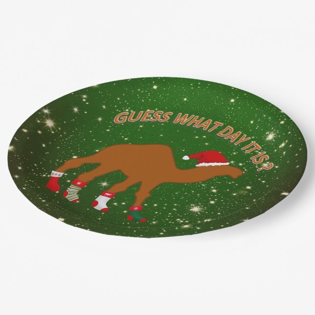 Humour and Fun Christmas Paper Plate (Angled)