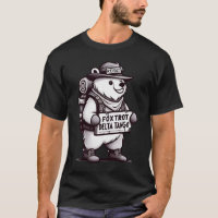 Humour Bear Tee - Foxtrot Delta Tango Quote Design