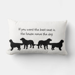 Humour Best Seat in house Dog Pet Animal Lumbar Pillow