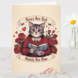 Humour Dating Love Funny Vintage Cat Valentines Da Card