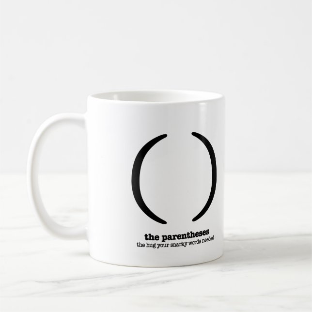 Humour de ponctuation de parenthèses de tasse de (Gauche)