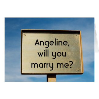 Humour de proposition de mariage sur panneau d'aff