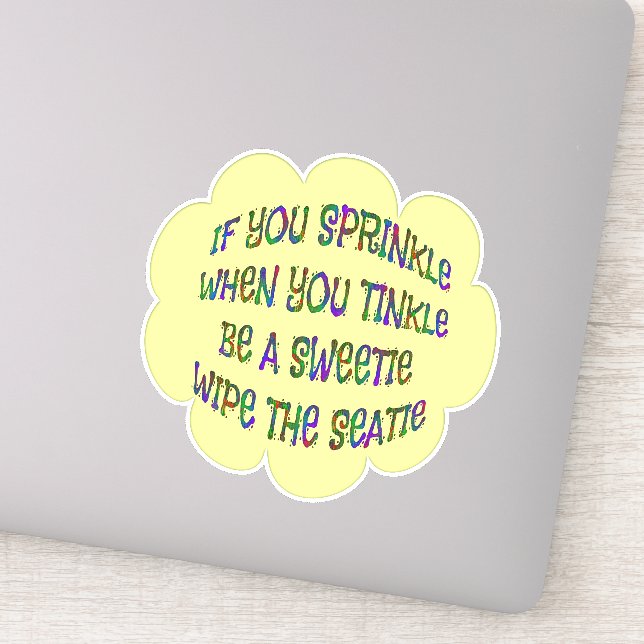 Humour de salle de bain Be Sweetie Essuie Stickers (Détail)