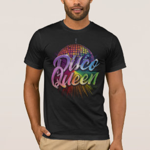 Humour Disco Queen fun colourful Disco Ball Retro T-Shirt