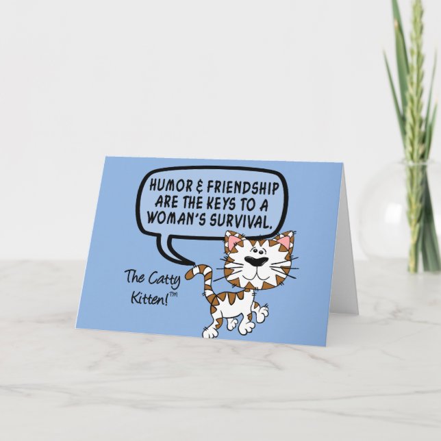 Humour & friendship are necessary for survival card (Front)