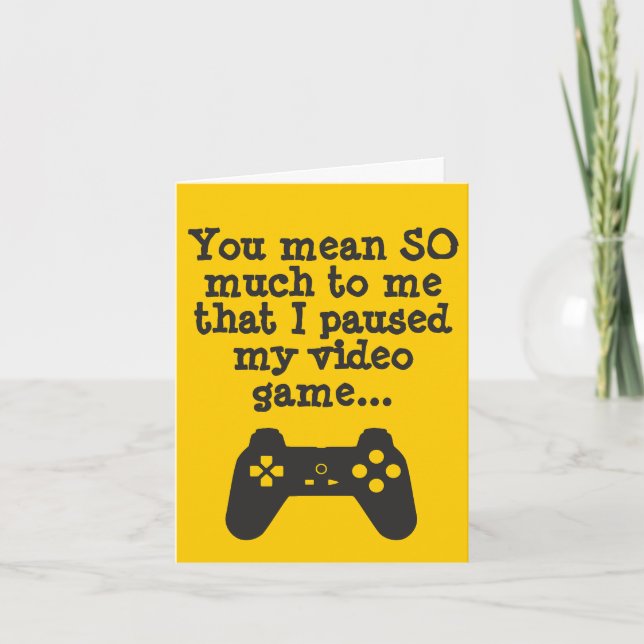 Humour From Hardcore Gamer Folded Greeting Card (Front)