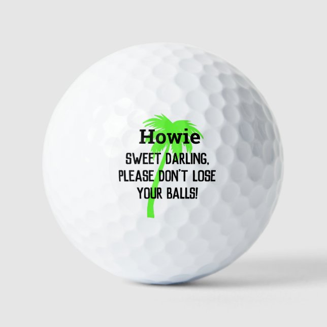 Humour fun personalized custom Golf Balls (Front)