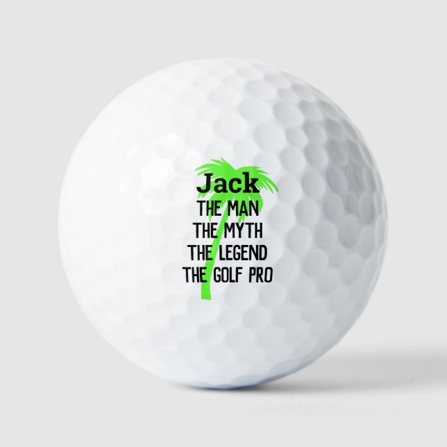 Humour fun personalized custom Golf Balls (Front)