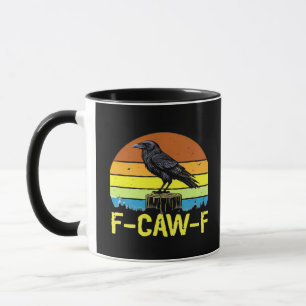 Humour Funny Crow F-Caw-F Gothic Mug