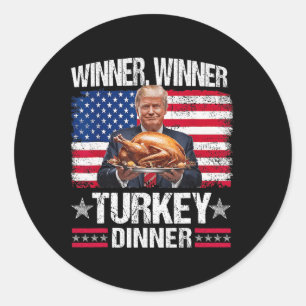 Humour Funny Trump Winner Classic Round Sticker
