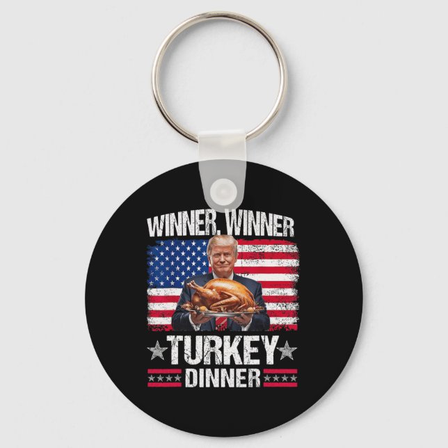 Humour Funny Trump Winner  Keychain (Front)