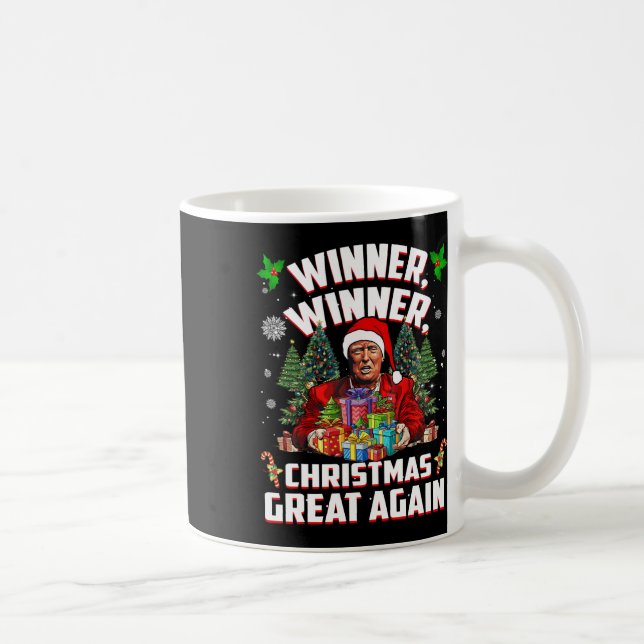 Humour Funny Trump Winner Winner Christmas Great A Coffee Mug (Right)