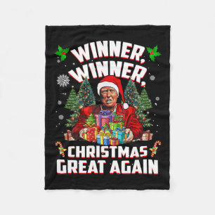 Humour Funny Trump Winner Winner Christmas Great A Fleece Blanket