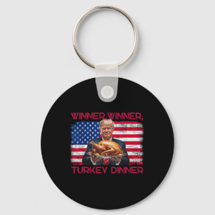 Humour Funny Trump Winner Winner Turkey Dinner Tha Keychain