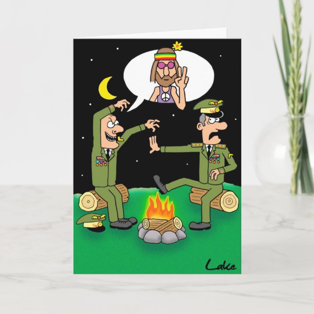 "Humour In Uniform" funny Miltary  joke card. Card (Front)