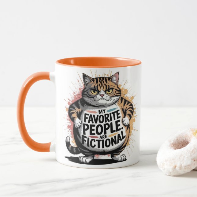 Humour narky 11 oz de café Mug (Avec donut)