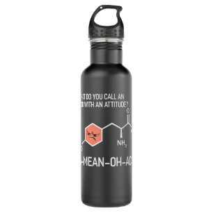 Humour Nerdy Chemistry Amino Acid for Women Men 710 Ml Water Bottle