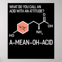 Humour Nerdy Chemistry Amino Acid for Women Men