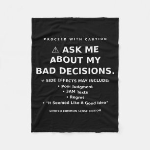 Humour Quote Funny Sarcastic Relatable Graphic Fleece Blanket