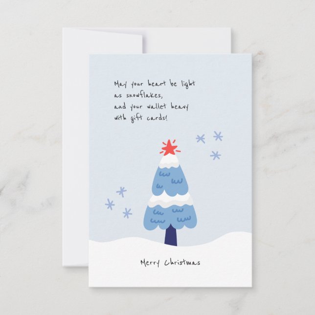 Humour Salutation Xmas Tree Carte personnalisée (Devant)