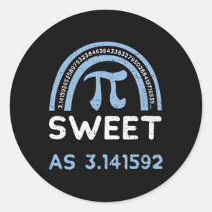 Humour Sweet As 3.141592 - Pi Day Sayings Classic Round Sticker