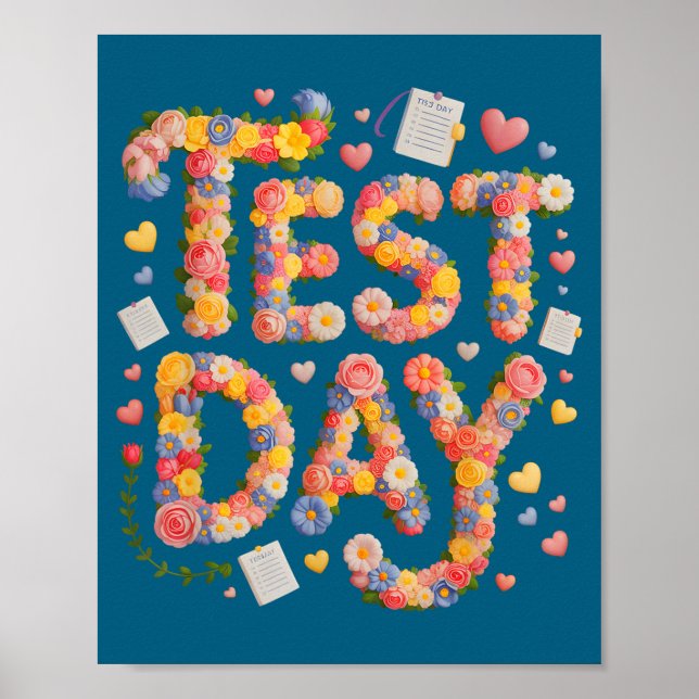 Humour test day everything is fine stem history poster (Front)