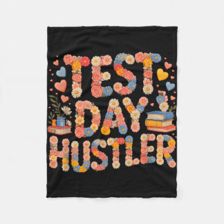 Humour test day hustler mode on math ela squad fleece blanket