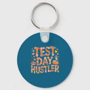 Humour test day hustler mode on math ela squad keychain
