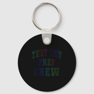 Humour test day prep crew bruh science math keychain