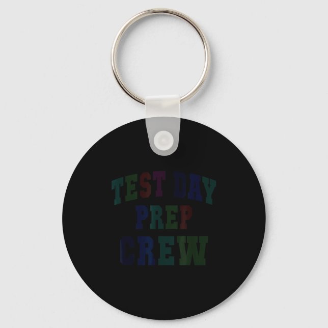 Humour test day prep crew bruh science math keychain (Front)