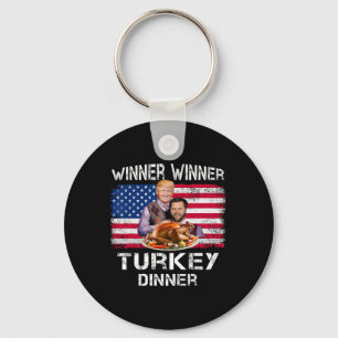 Humour Trump Vance Winner Winner Turkey Dinner Tha Keychain