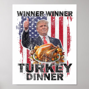 Humour Trump Vance Winner Winner Turkey Dinner Tha Poster
