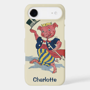Humour Vintage, joli porc heureux dansant
