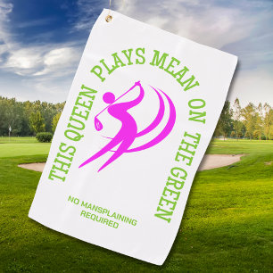 Humour Women's Golf QUEEN PLAYS MEAN ON THE GREEN Towel