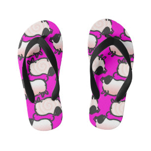 Humourous 1 Pig Year 2019 Choose Colour Kids FF Kid's Flip Flops