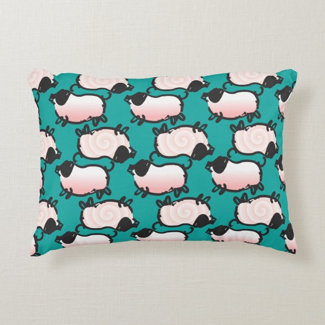 Humourous 1 Pig Year Birthday Choose Colour Accent Accent Pillow (Front)