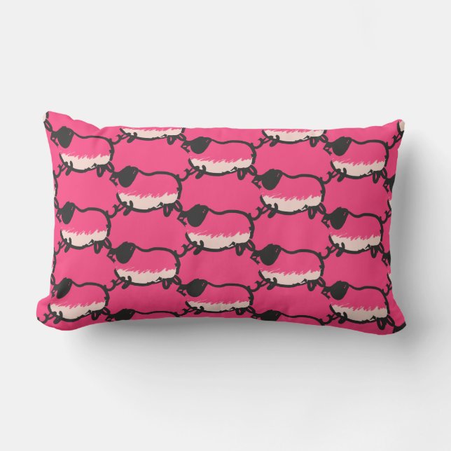 Humourous 4 Pig Year 2019 Choose Colour Lumbar P Lumbar Pillow (Front)