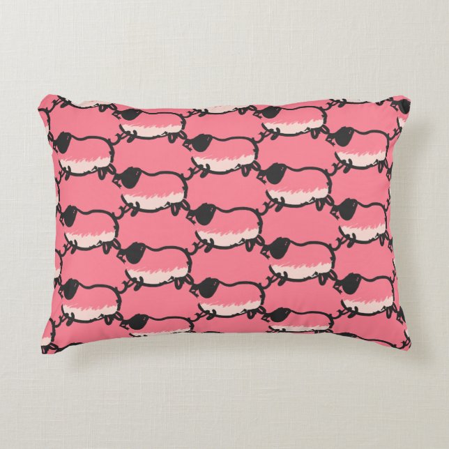 Humourous 4 Pig Year Birthday Choose Colour Accent Pillow (Front)